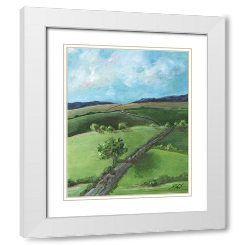Hill and Dale White Modern Wood Framed Art Print with Double Matting by Strong, Molly Susan