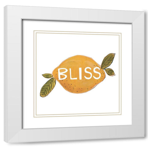 Bliss White Modern Wood Framed Art Print with Double Matting by Rupp, Mariah