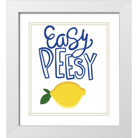 Easy Peesy White Modern Wood Framed Art Print with Double Matting by Rupp, Mariah