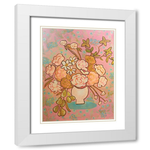 Bouquet White Modern Wood Framed Art Print with Double Matting by Rupp, Mariah