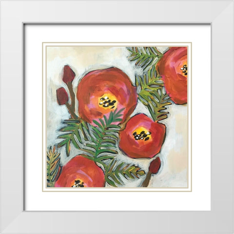 Autumn Mushrooms White Modern Wood Framed Art Print with Double Matting by Rupp, Mariah