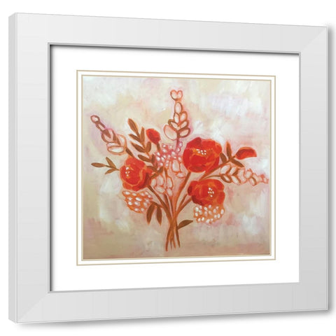 Autumn Bouquet White Modern Wood Framed Art Print with Double Matting by Rupp, Mariah