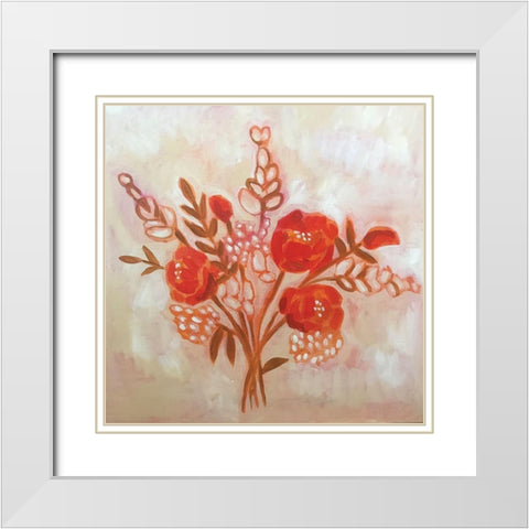 Autumn Bouquet White Modern Wood Framed Art Print with Double Matting by Rupp, Mariah