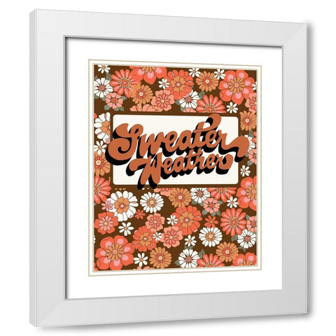 Sweater Weather White Modern Wood Framed Art Print with Double Matting by Rupp, Mariah