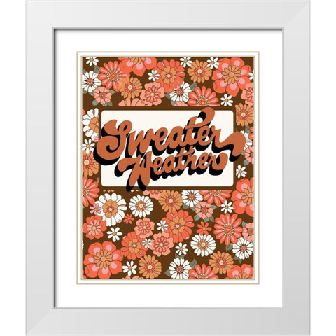 Sweater Weather White Modern Wood Framed Art Print with Double Matting by Rupp, Mariah