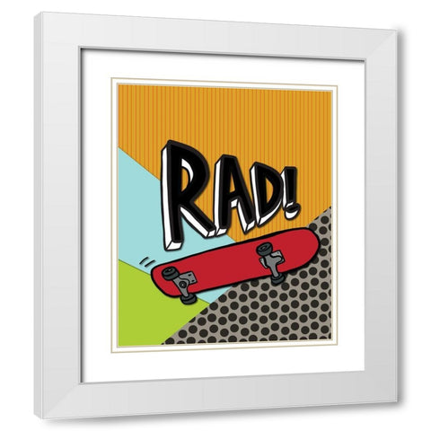 Rad White Modern Wood Framed Art Print with Double Matting by Rupp, Mariah