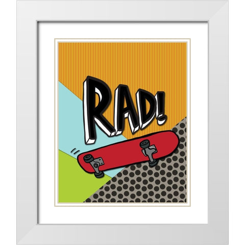 Rad White Modern Wood Framed Art Print with Double Matting by Rupp, Mariah