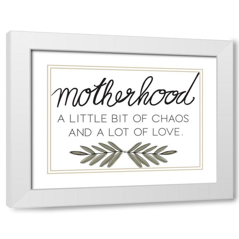 Motherhood White Modern Wood Framed Art Print with Double Matting by Rupp, Mariah