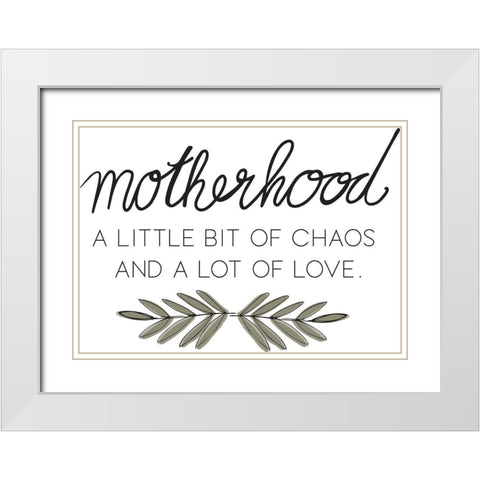 Motherhood White Modern Wood Framed Art Print with Double Matting by Rupp, Mariah