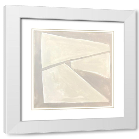 Grey Abstract White Modern Wood Framed Art Print with Double Matting by Rupp, Mariah