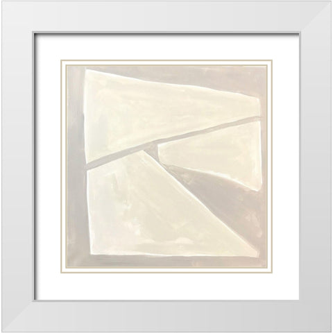 Grey Abstract White Modern Wood Framed Art Print with Double Matting by Rupp, Mariah