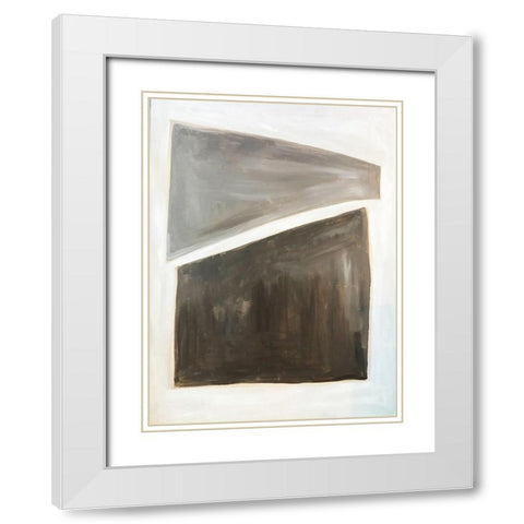 Abstract on White White Modern Wood Framed Art Print with Double Matting by Rupp, Mariah