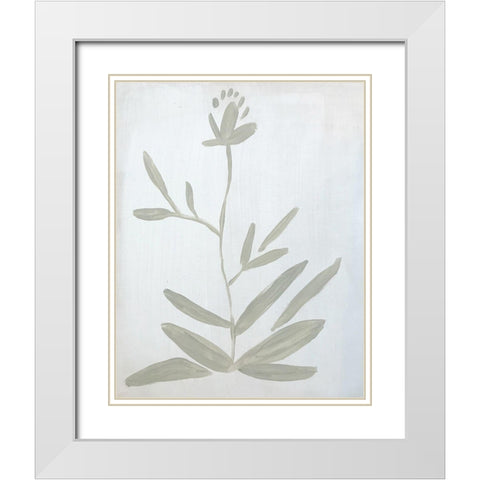 Flower on White White Modern Wood Framed Art Print with Double Matting by Rupp, Mariah