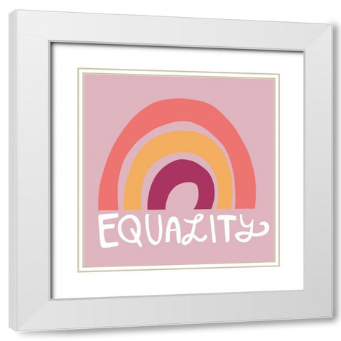 Equality White Modern Wood Framed Art Print with Double Matting by Rupp, Mariah