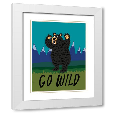 Go Wild White Modern Wood Framed Art Print with Double Matting by Rupp, Mariah