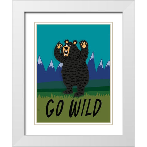 Go Wild White Modern Wood Framed Art Print with Double Matting by Rupp, Mariah