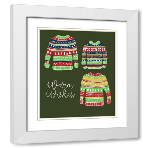 Warm Wishes White Modern Wood Framed Art Print with Double Matting by Rupp, Mariah