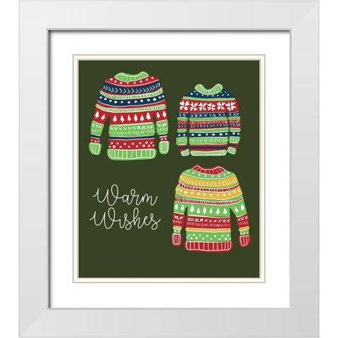 Warm Wishes White Modern Wood Framed Art Print with Double Matting by Rupp, Mariah