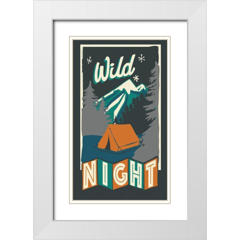 Wild Night White Modern Wood Framed Art Print with Double Matting by Rupp, Mariah