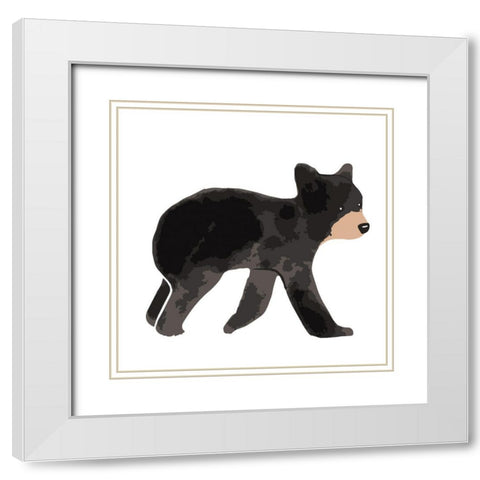 Bear White Modern Wood Framed Art Print with Double Matting by Rupp, Mariah
