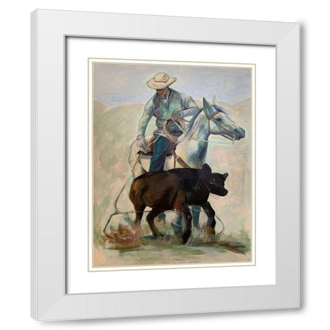 Rodeo White Modern Wood Framed Art Print with Double Matting by Rupp, Mariah