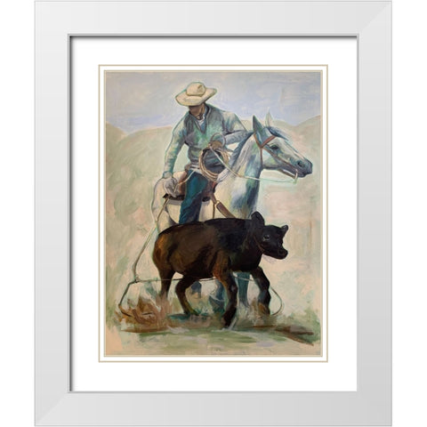 Rodeo White Modern Wood Framed Art Print with Double Matting by Rupp, Mariah