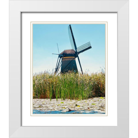Windmill I White Modern Wood Framed Art Print with Double Matting by Singleton, Ashley