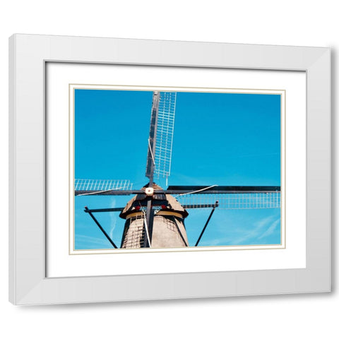 Windmill III White Modern Wood Framed Art Print with Double Matting by Singleton, Ashley