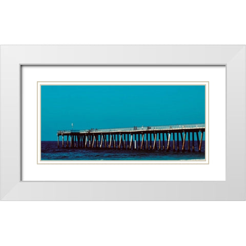 Pier Pressure White Modern Wood Framed Art Print with Double Matting by Singleton, Ashley