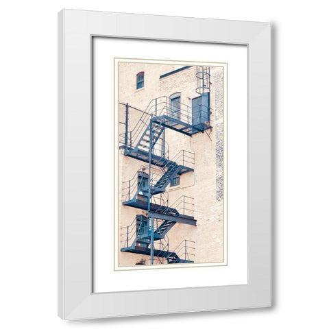 Fire Escape White Modern Wood Framed Art Print with Double Matting by Singleton, Ashley