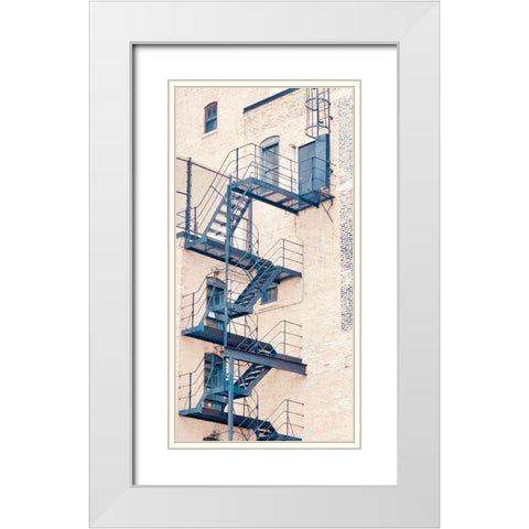 Fire Escape White Modern Wood Framed Art Print with Double Matting by Singleton, Ashley