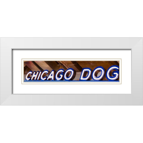 Chicago Dog White Modern Wood Framed Art Print with Double Matting by Singleton, Ashley