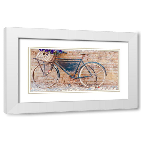 Bicycle White Modern Wood Framed Art Print with Double Matting by Singleton, Ashley