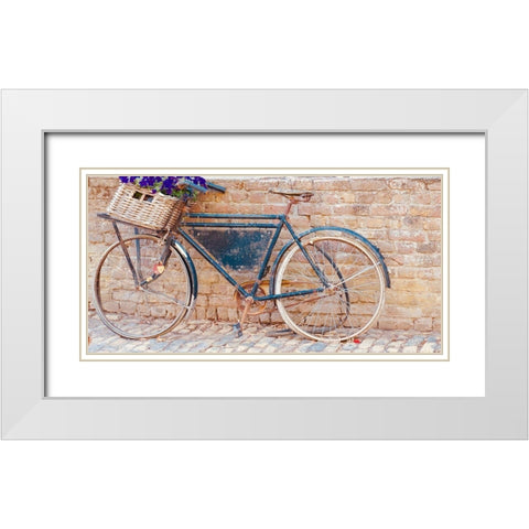 Bicycle White Modern Wood Framed Art Print with Double Matting by Singleton, Ashley