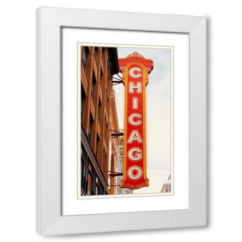Chicago White Modern Wood Framed Art Print with Double Matting by Singleton, Ashley