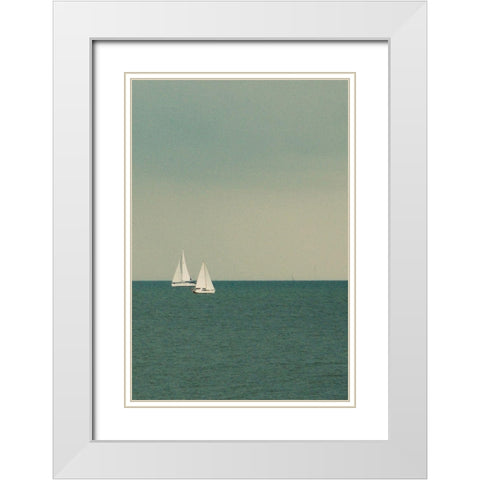 Sail Away White Modern Wood Framed Art Print with Double Matting by Singleton, Ashley