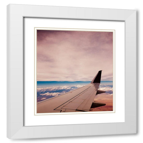 Wings White Modern Wood Framed Art Print with Double Matting by Singleton, Ashley