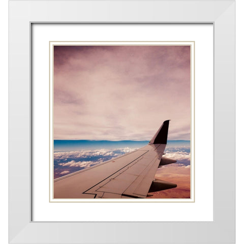 Wings White Modern Wood Framed Art Print with Double Matting by Singleton, Ashley