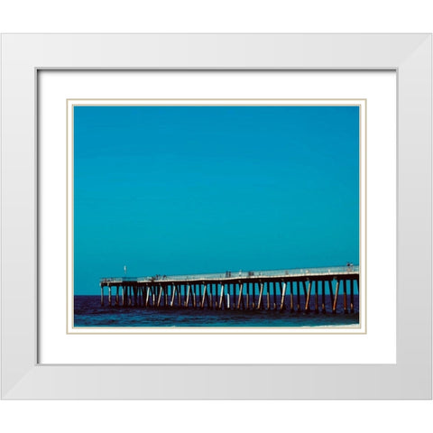 Pier White Modern Wood Framed Art Print with Double Matting by Singleton, Ashley
