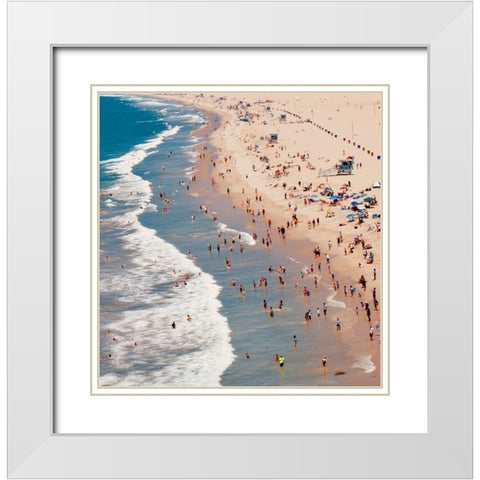 Beach Days White Modern Wood Framed Art Print with Double Matting by Singleton, Ashley