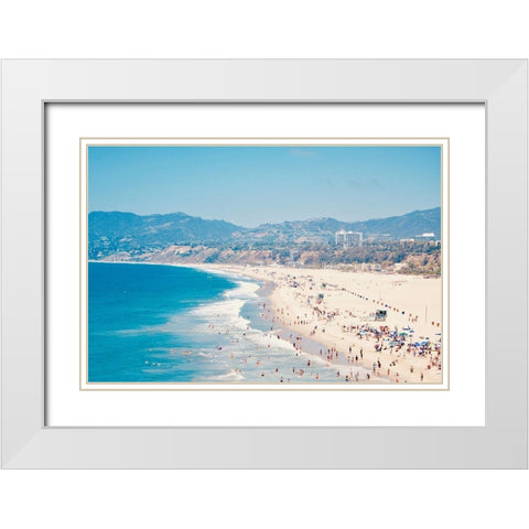 Beach Days III White Modern Wood Framed Art Print with Double Matting by Singleton, Ashley