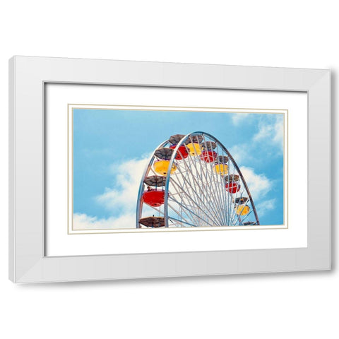 Carnival Fun III White Modern Wood Framed Art Print with Double Matting by Singleton, Ashley