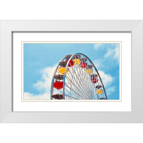 Carnival Fun III White Modern Wood Framed Art Print with Double Matting by Singleton, Ashley