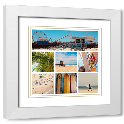Beach Patch White Modern Wood Framed Art Print with Double Matting by Singleton, Ashley