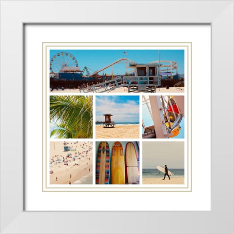 Beach Patch White Modern Wood Framed Art Print with Double Matting by Singleton, Ashley