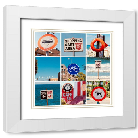Beach Patch III White Modern Wood Framed Art Print with Double Matting by Singleton, Ashley
