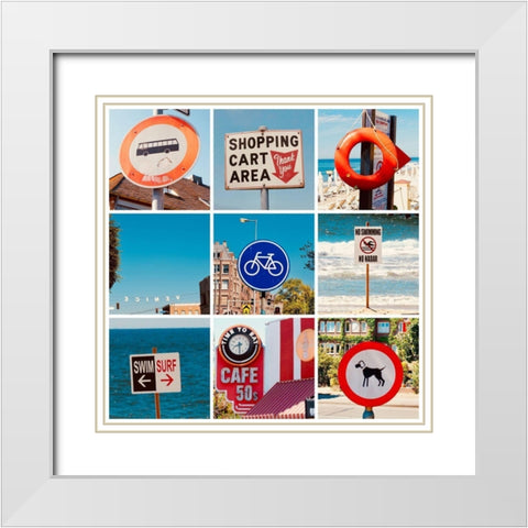 Beach Patch III White Modern Wood Framed Art Print with Double Matting by Singleton, Ashley
