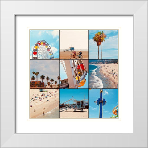 Beach Patch IV White Modern Wood Framed Art Print with Double Matting by Singleton, Ashley