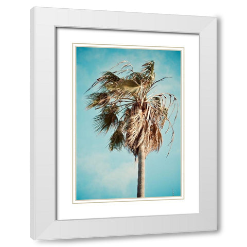 Palm Tree White Modern Wood Framed Art Print with Double Matting by Singleton, Ashley