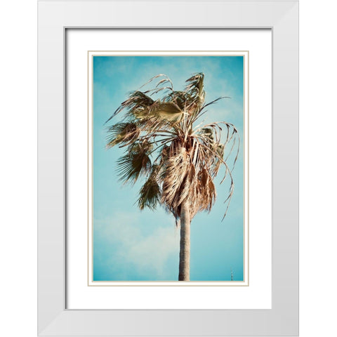 Palm Tree White Modern Wood Framed Art Print with Double Matting by Singleton, Ashley
